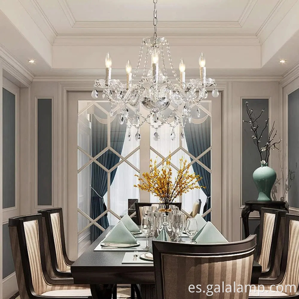 Luz colgante de rama de cristal de cristal moderno para techos elegantes